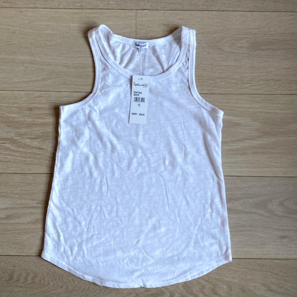 white racer back cotton tank